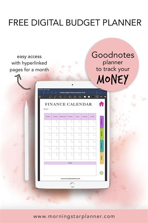 Free Budget Templates For Goodnotes