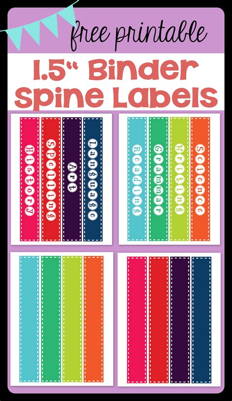 1 Inch Binder Spine Design Templates