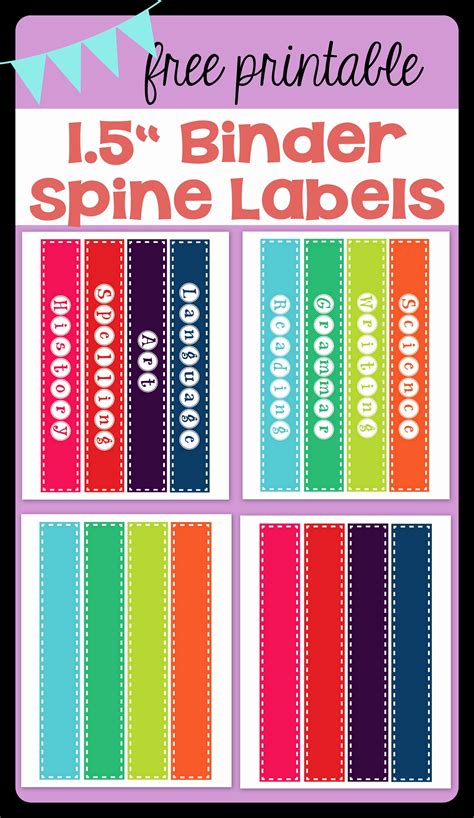 1 Inch Binder Spine Designs