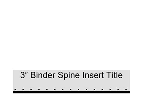 1 Inch Binder Spine Template Collection