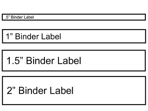 1.5 Inch Binder Spine Label Template Image 1