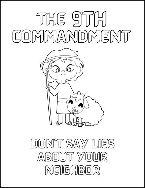 10 Commandments Coloring Pages for Christian Education