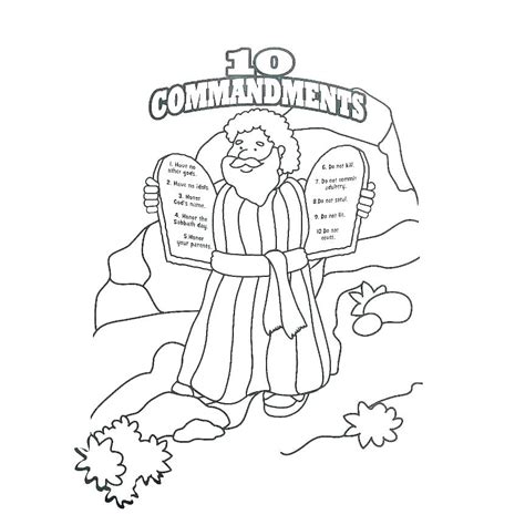 10 Commandments Coloring Pages for Kids