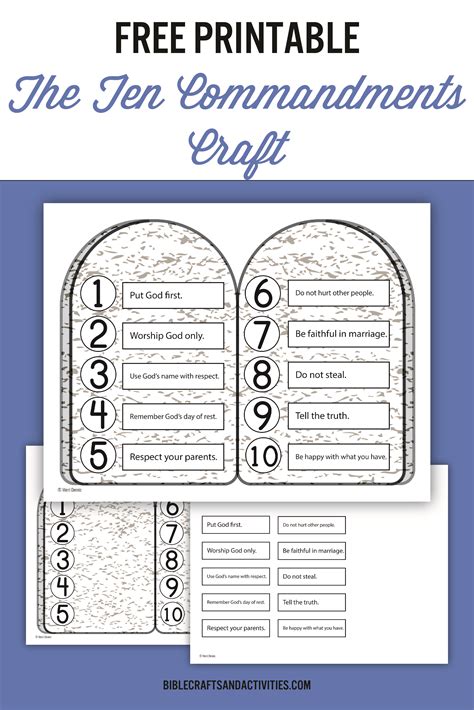 10 Commandments Craft Printables Gallery 10