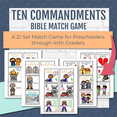 10 Commandments Matching Game