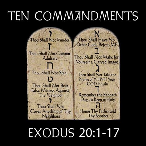 10 Commandments printables for kids and adults