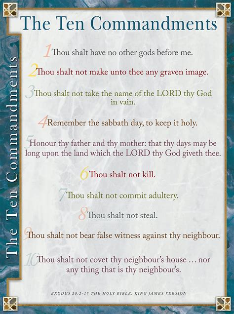 10 Commandments KJV Bible