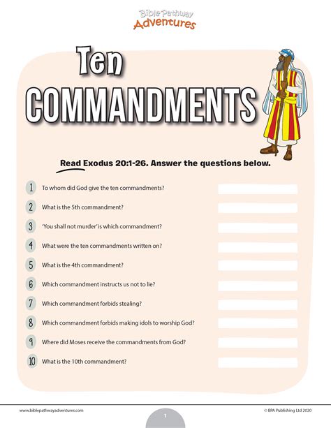 Boy taking a 10 Commandments quiz