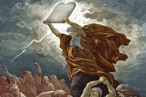 Illustration from a story about the 10 Commandments