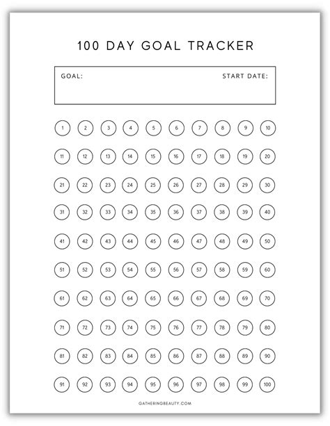 100 Day Challenge Tracker