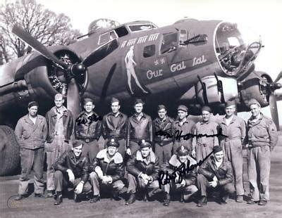 100th Air Group crew posing in front of B-17