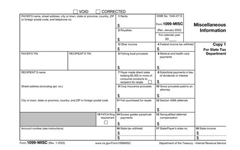 1099 Misc Form Instructions