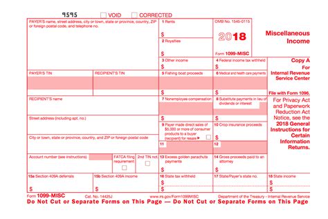 1099 Misc Form Printable