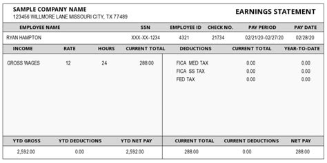 1099 pay stub template example