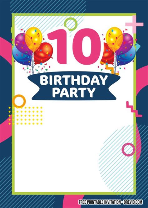 Printable birthday invitations templates