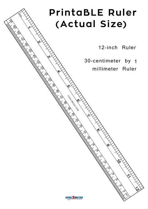 12-inch ruler template