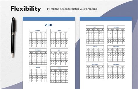 12 Month Calendar Template Word Download