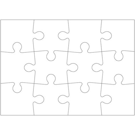 A typical 12-piece jigsaw puzzle