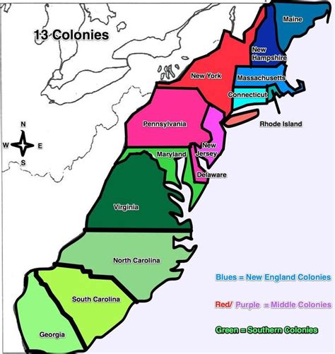 13 Colonies Map Gallery Image 3