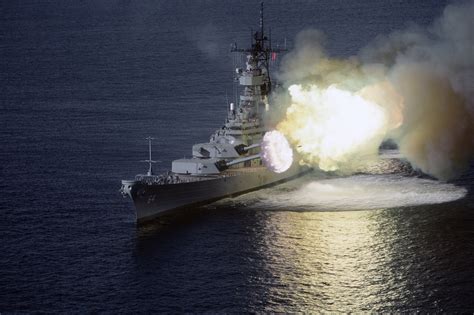 USS Wisconsin 16-inch guns