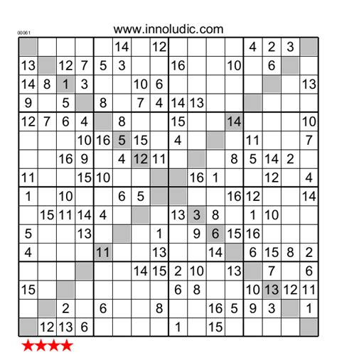 16x16 Sudoku Printable 4