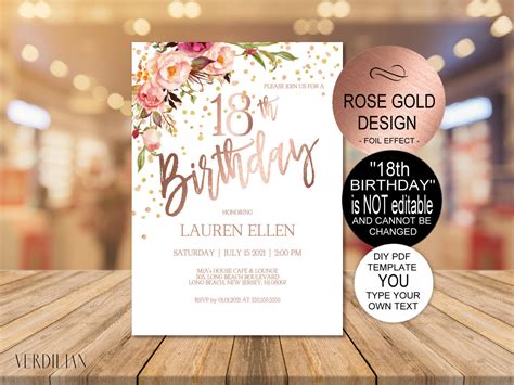 18th Birthday Invitation Ideas 2