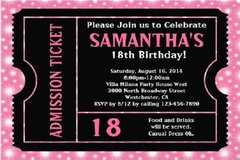 18th Birthday Invitation Ideas 6