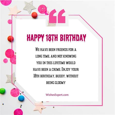 18th birthday wishes for friends