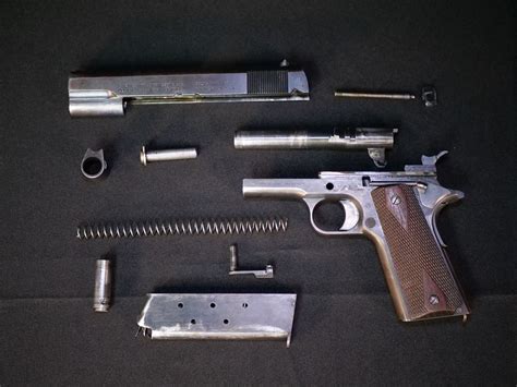 1911 pistol disassembled