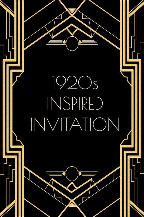 1920s Flapper Party Invitation Template