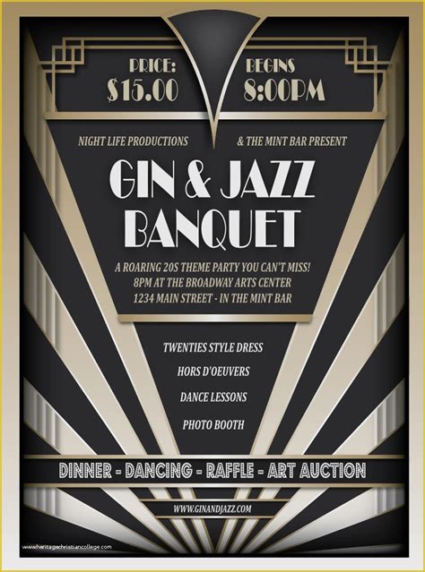 1920s Jazz Age Party Invitation Template