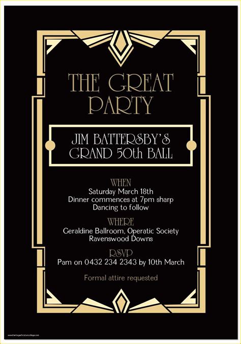 1920s Luxurious Party Invitation Template