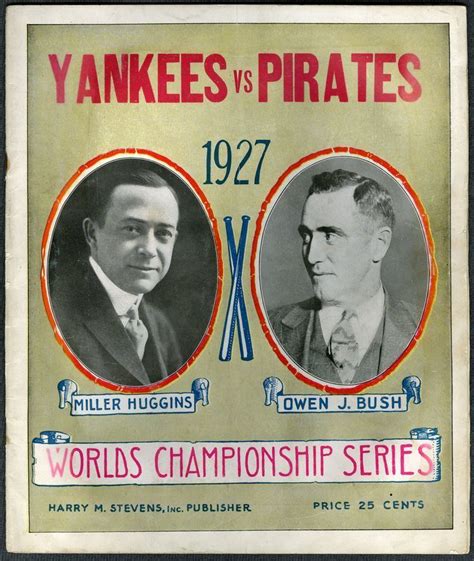 1927 World Series Program