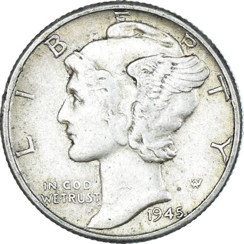 Image of 1945 United States dime