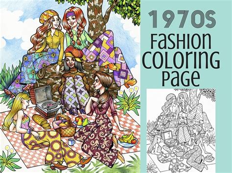 1970s Style Coloring Page