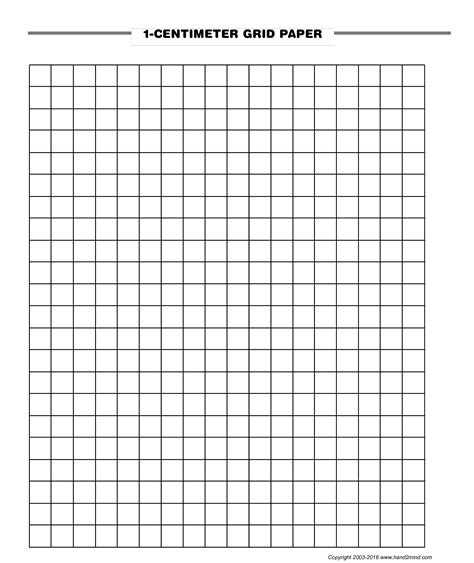 1cm Graph Paper Templates