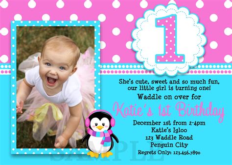 1st Birthday Invitation Templates for Girls