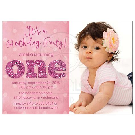 1st Birthday Invitation Templates Pinterest