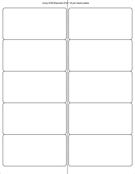 1x4 Label Template