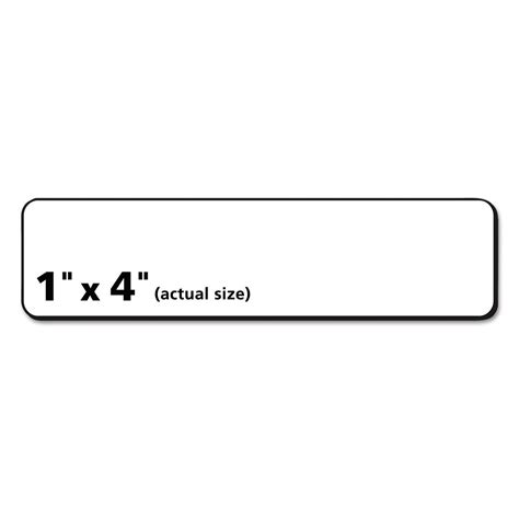 1x4 Label Template Example