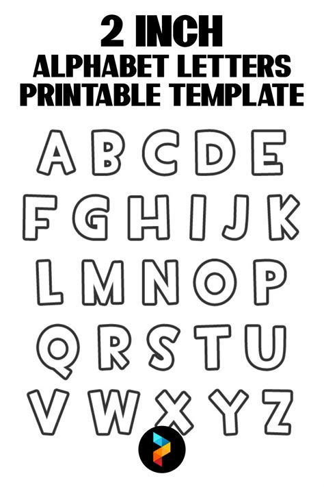 2-inch printable stencil letters