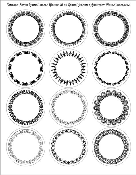 2.5 Circle Label Template Printable