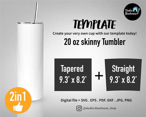 20 oz skinny tumbler design template example 10