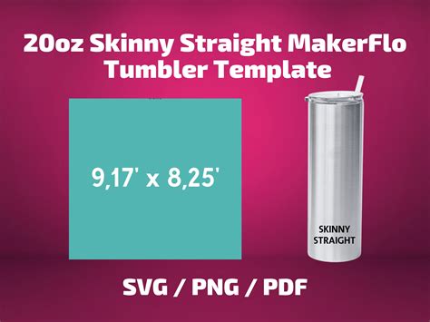 20 oz skinny tumbler design template example 2