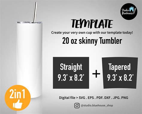 20 oz skinny tumbler design template example 9