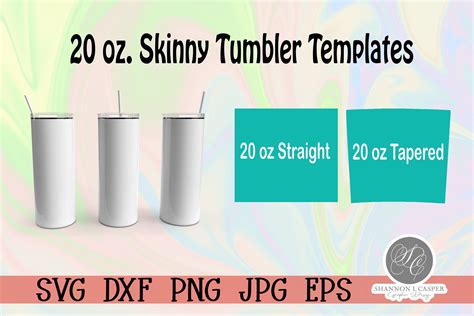 20 Oz Skinny Tumbler Templates