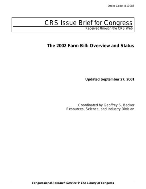 Image of the 2002 Farm Bill provisions related to food stamps