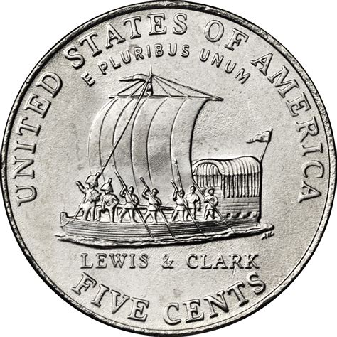 A close-up of the special edge on the 2004 nickel