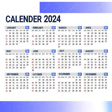 2024 Calendar Template