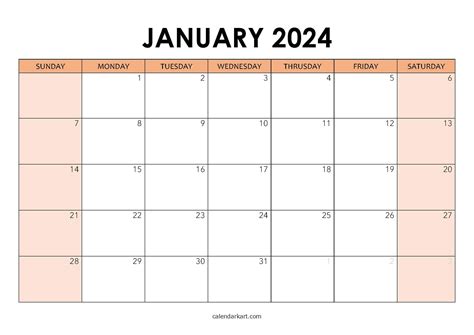 2024 Calendar Templates in Word